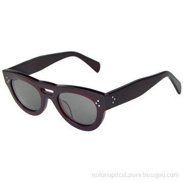 Latest fashion acetate burgundy sunglasses for women